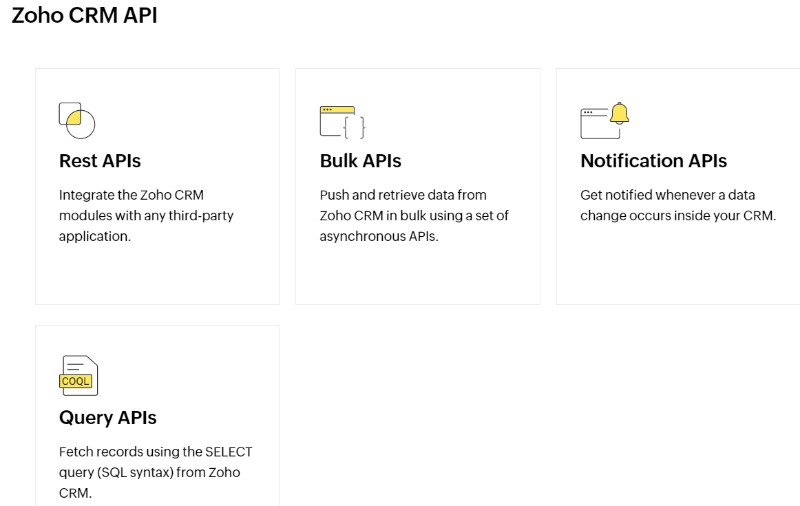 Zoho REST APIs