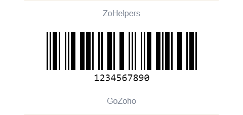 Free Zoho Barcode Generator